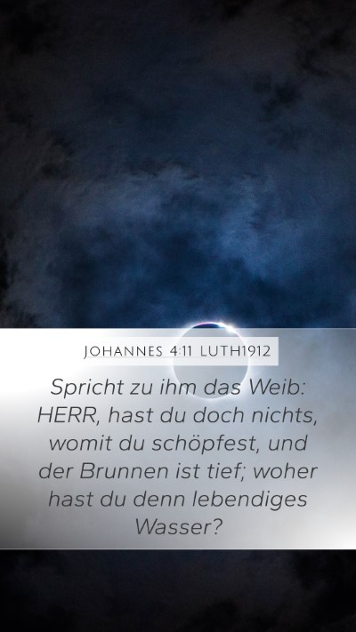 Johannes 4:11 LUTH1912 Bible Verse Image