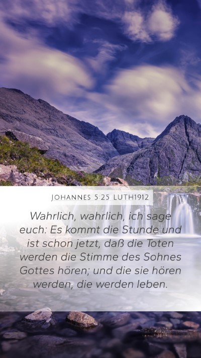 Johannes 5:25 LUTH1912 Bible Verse Image