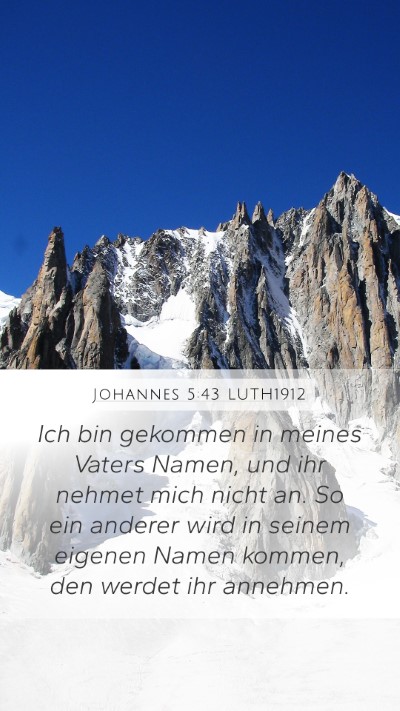 Johannes 5:43 LUTH1912 Bible Verse Image