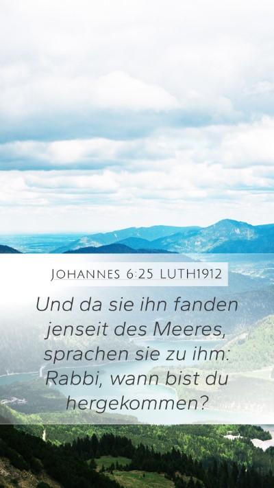 Johannes 6:25 LUTH1912 Bible Verse Image