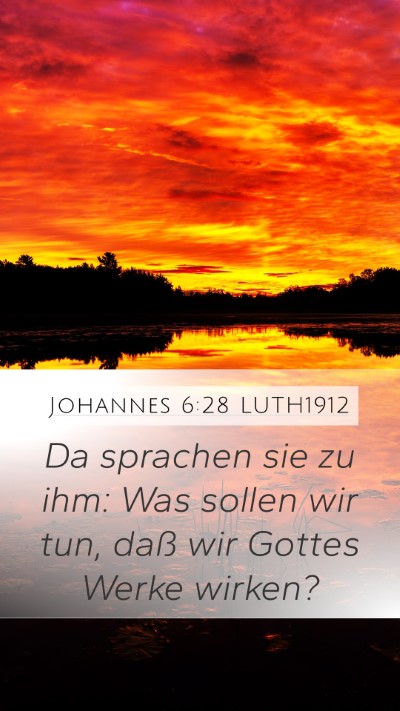 Johannes 6:28 LUTH1912 Mobile Phone Wallpaper - Da sprachen sie zu ihm: Was sollen wir tun, daß - Mobile Bible Verse Wallpaper