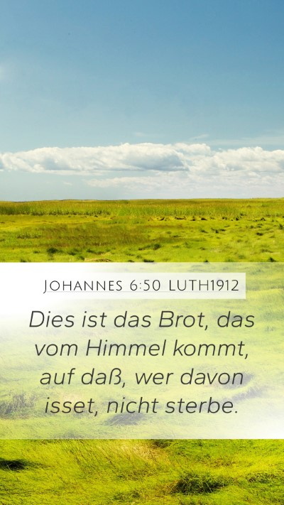 Johannes 6:50 LUTH1912 Bible Verse Image