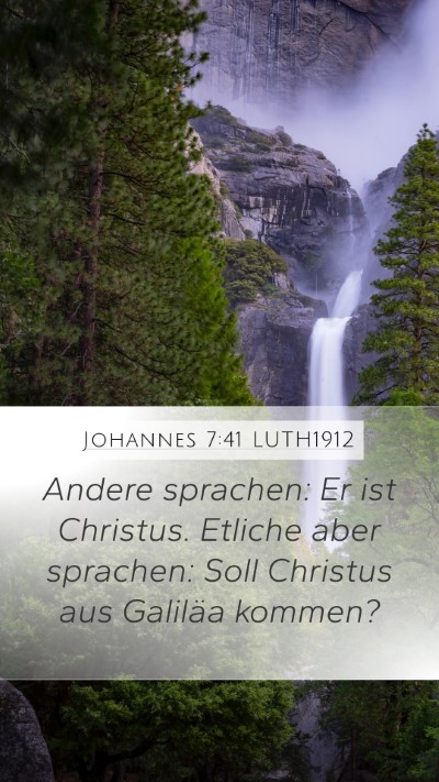 Johannes 7:41 LUTH1912 Bible Verse Image