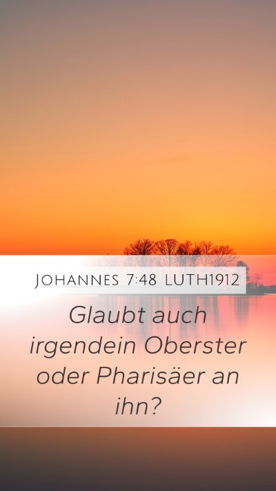 Johannes 7:48 LUTH1912 Bible Verse Image
