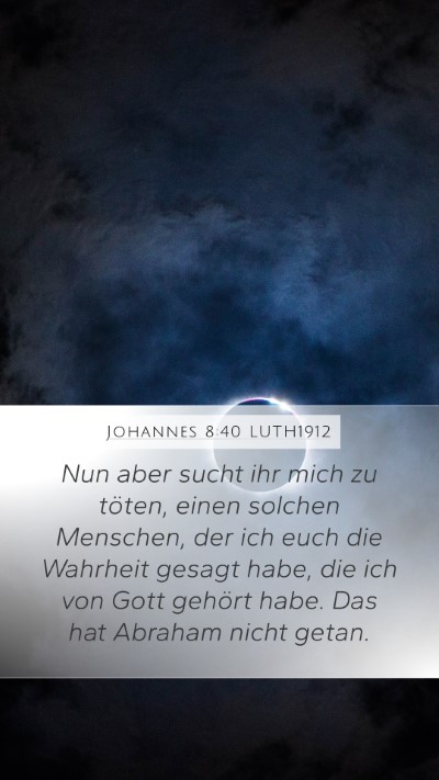Johannes 8:40 LUTH1912 Bible Verse Image