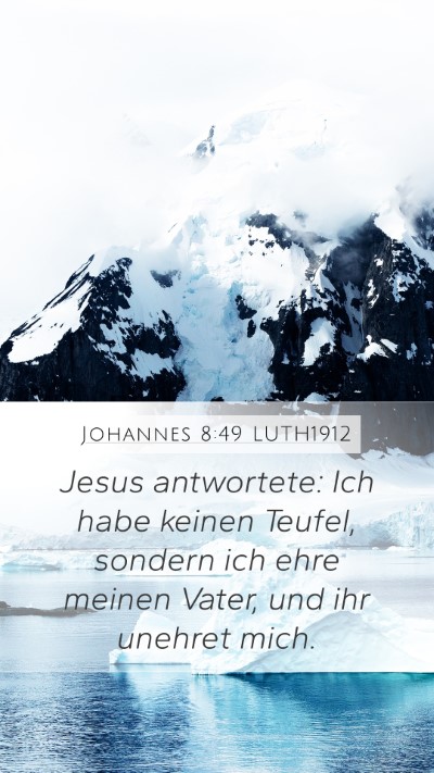 Johannes 8:49 LUTH1912 Bible Verse Image