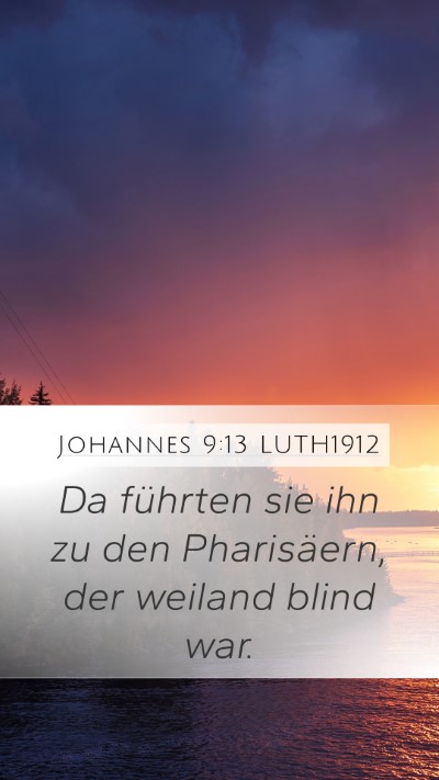 Johannes 9:13 LUTH1912 Mobile Phone Wallpaper - Da führten sie ihn zu den Pharisäern, der - Mobile Bible Verse Wallpaper