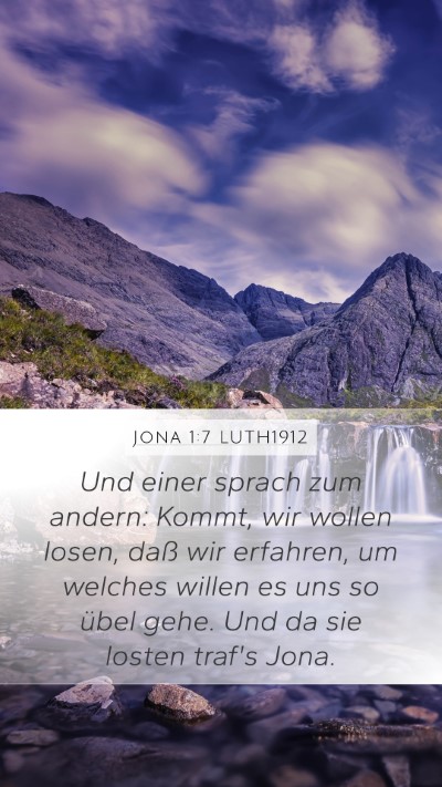 Jona 1:7 LUTH1912 Bible Verse Image