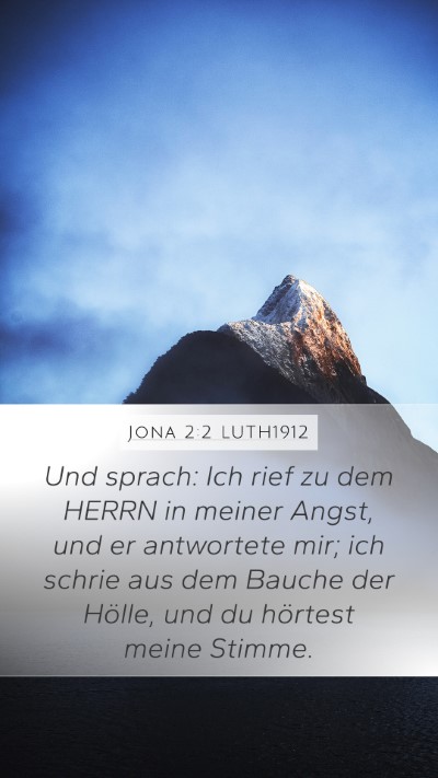 Jona 2:2 LUTH1912 Bible Verse Image