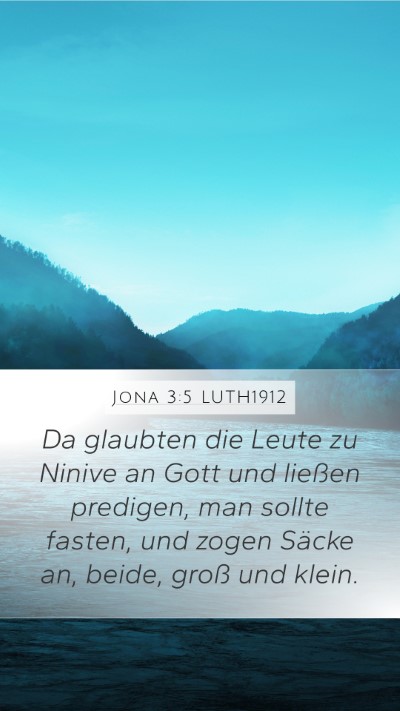 Jona 3:5 LUTH1912 Bible Verse Image