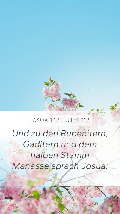 Josua 1:12 LUTH1912 Bible Verse Image