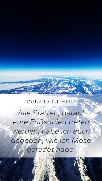 Josua 1:3 LUTH1912 Bible Verse Image