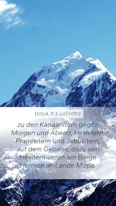 Josua 11:3 LUTH1912 Bible Verse Image