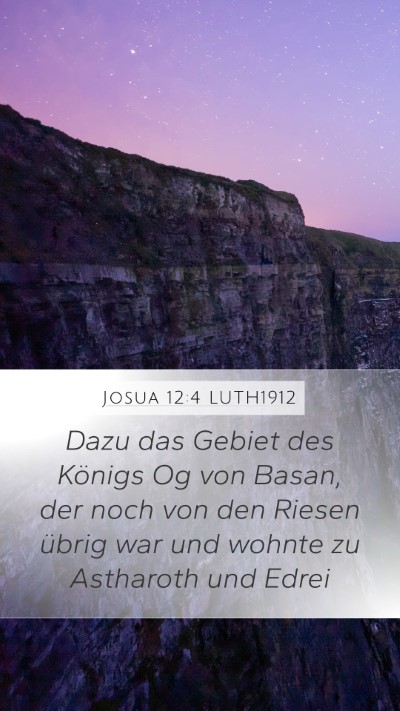 Josua 12:4 LUTH1912 Bible Verse Image