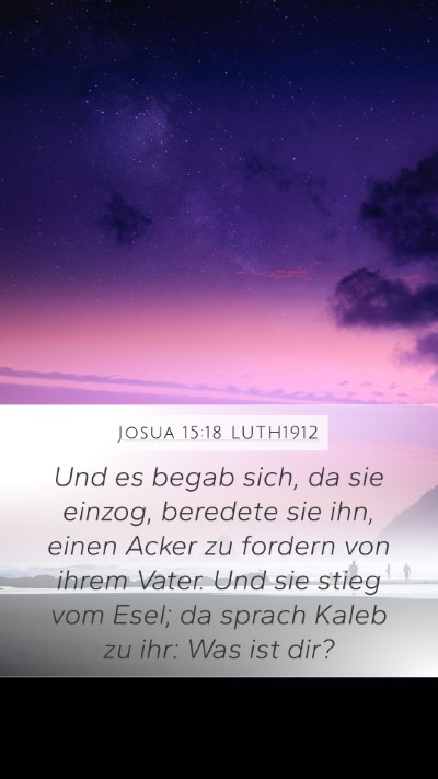 Josua 15:18 LUTH1912 Bible Verse Image
