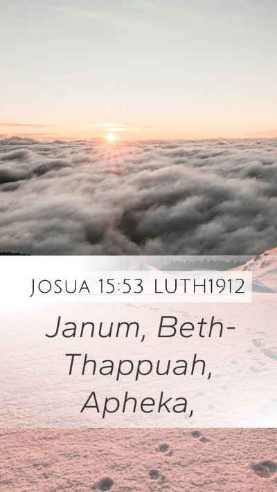 Josua 15:53 LUTH1912 Bible Verse Image