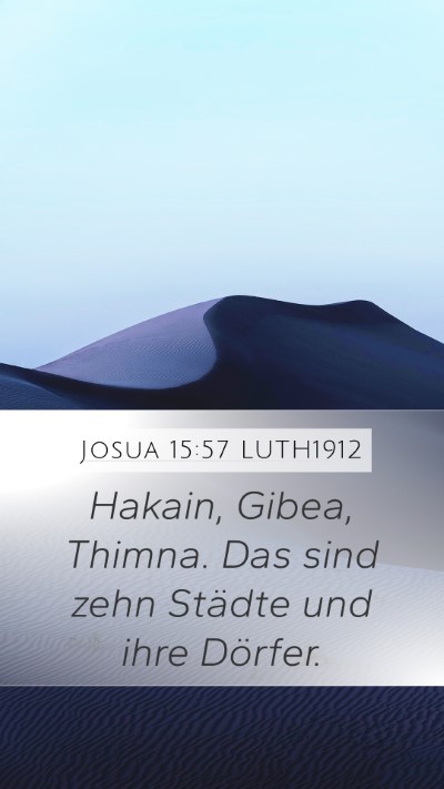 Josua 15:57 LUTH1912 Bible Verse Image