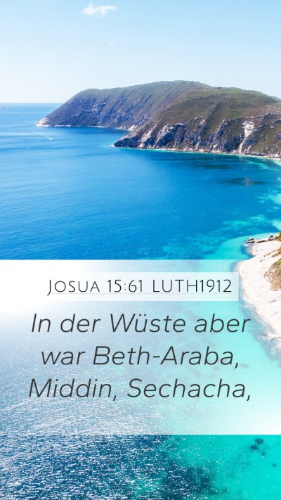 Josua 15:61 LUTH1912 Bible Verse Image