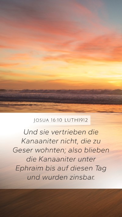Josua 16:10 LUTH1912 Bible Verse Image