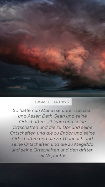 Josua 17:11 LUTH1912 Bible Verse Image