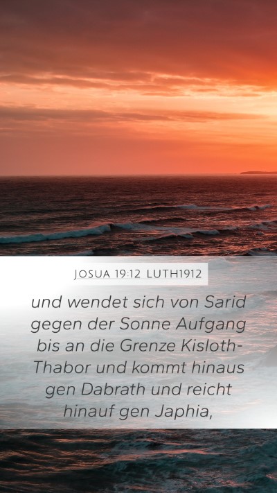Josua 19:12 LUTH1912 Bible Verse Image