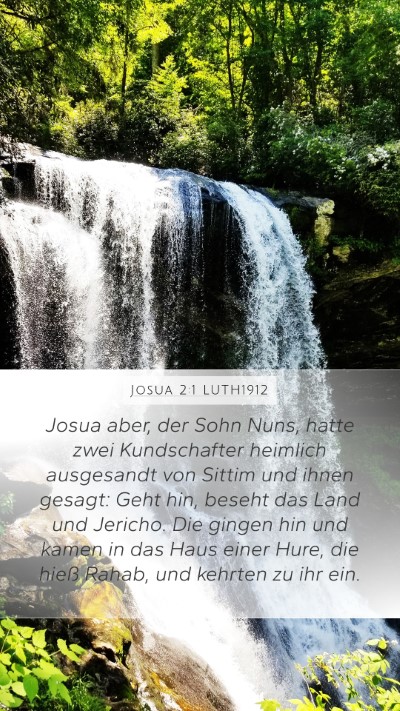 Josua 2:1 LUTH1912 Bible Verse Image