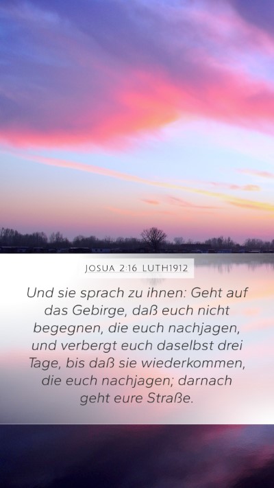 Josua 2:16 LUTH1912 Mobile Phone Wallpaper - Und sie sprach zu ihnen: Geht auf das Gebirge, - Mobile Bible Verse Wallpaper
