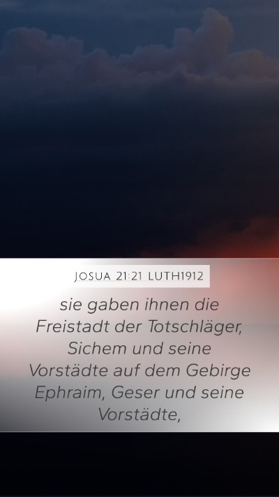 Josua 21:21 LUTH1912 Bible Verse Image