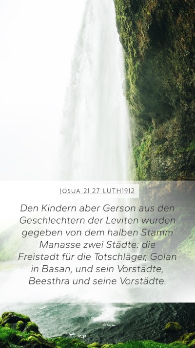 Josua 21:27 LUTH1912 Bible Verse Image