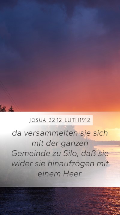 Josua 22:12 LUTH1912 Bible Verse Image