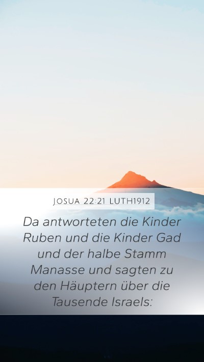 Josua 22:21 LUTH1912 Bible Verse Image