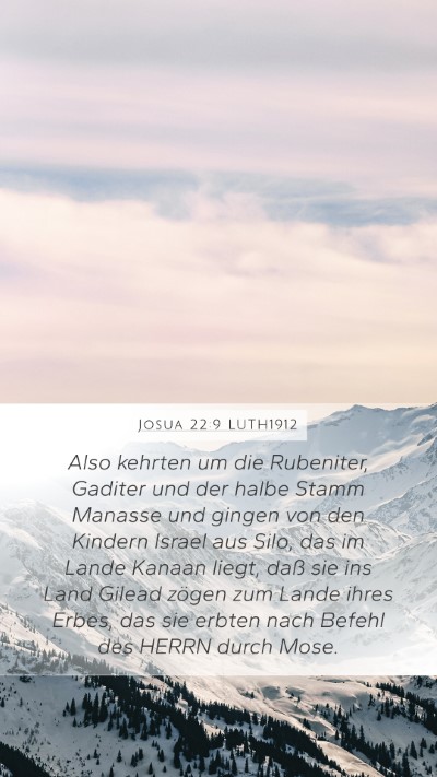 Josua 22:9 LUTH1912 Bible Verse Image
