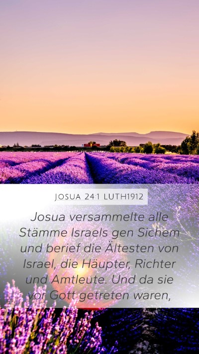 Josua 24:1 LUTH1912 Bible Verse Image