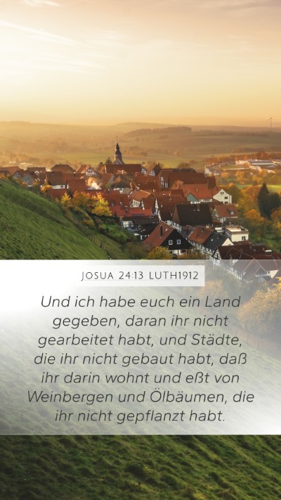 Josua 24:13 LUTH1912 Bible Verse Image