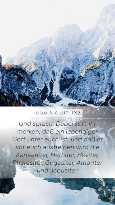 Josua 3:10 LUTH1912 Bible Verse Image