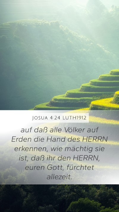 Josua 4:24 LUTH1912 Mobile Phone Wallpaper - auf daß alle Völker auf Erden die Hand des - Mobile Bible Verse Wallpaper