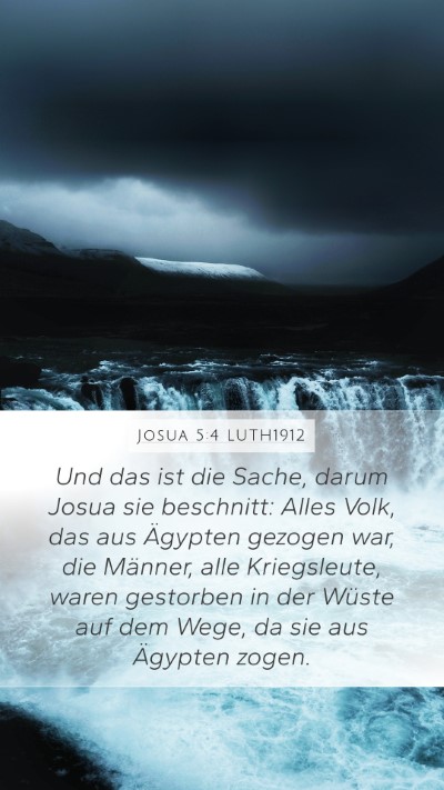 Josua 5:4 LUTH1912 Mobile Phone Wallpaper - Und das ist die Sache, darum Josua sie beschnitt: - Mobile Bible Verse Wallpaper