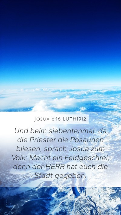 Josua 6:16 LUTH1912 Bible Verse Image