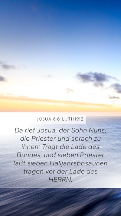 Josua 6:6 LUTH1912 Bible Verse Image