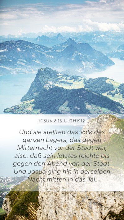 Josua 8:13 LUTH1912 Mobile Phone Wallpaper - Und sie stellten das Volk des ganzen Lagers, das - Mobile Bible Verse Wallpaper