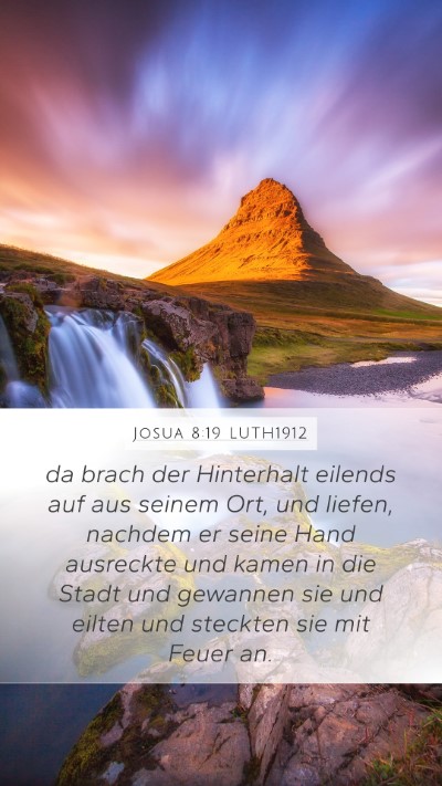 Josua 8:19 LUTH1912 Bible Verse Image