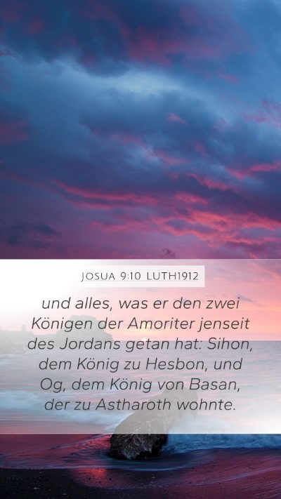 Josua 9:10 LUTH1912 Mobile Phone Wallpaper - und alles, was er den zwei Königen der Amoriter - Mobile Bible Verse Wallpaper