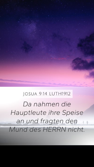 Josua 9:14 LUTH1912 Bible Verse Image