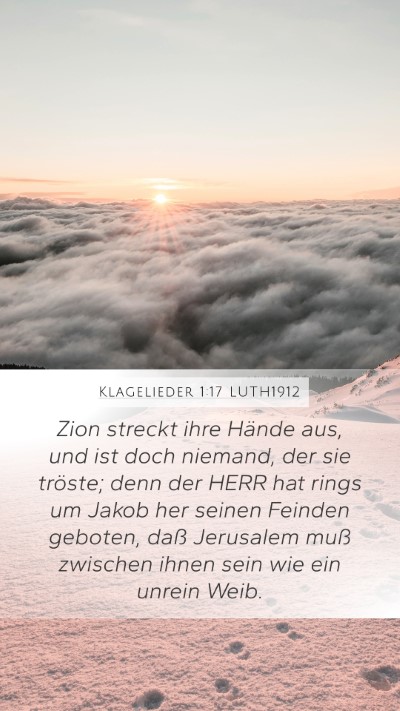 Klagelieder 1:17 LUTH1912 Bible Verse Image