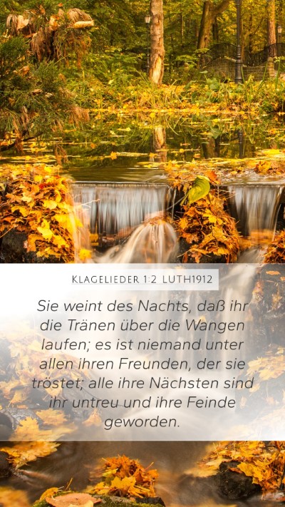 Klagelieder 1:2 LUTH1912 Bible Verse Image