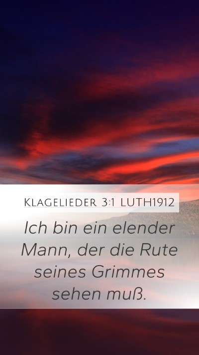 Klagelieder 3:1 LUTH1912 Mobile Phone Wallpaper - Ich bin ein elender Mann, der die Rute seines - Mobile Bible Verse Wallpaper