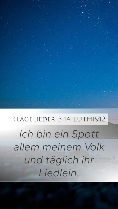 Klagelieder 3:14 LUTH1912 Bible Verse Image