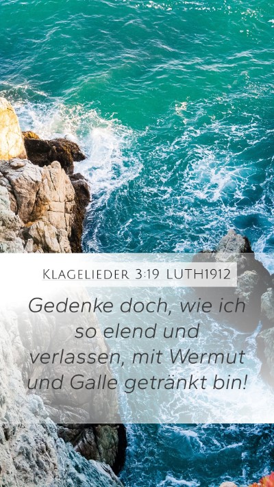 Klagelieder 3:19 LUTH1912 Bible Verse Image
