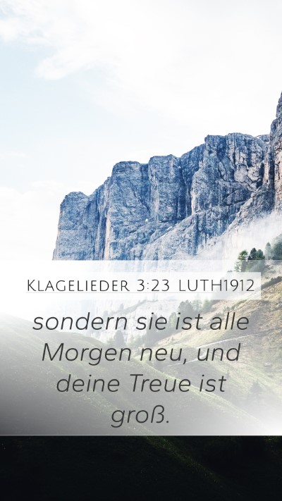 Klagelieder 3:23 LUTH1912 Bible Verse Image