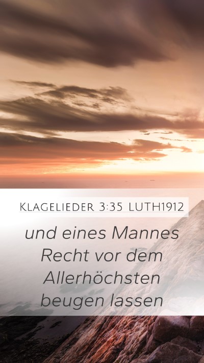 Klagelieder 3:35 LUTH1912 Bible Verse Image
